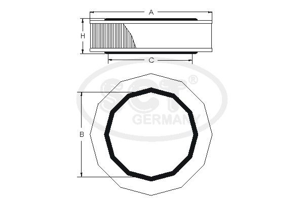 SCT GERMANY Воздушный фильтр SB 205